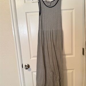 Chic Black and White Striped Maxi Dress